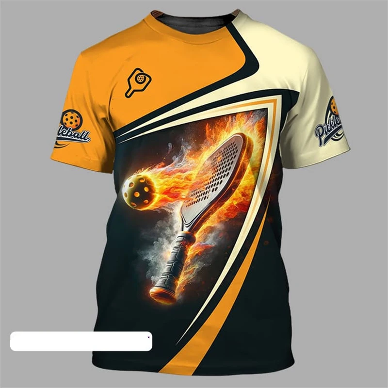 Pickleball T-shirt Team Sports For Men Clothing O Neck Short Sleeve T Shirts Cool Fashion Pattern Design Trend Outdoor Tee Top - Image 2