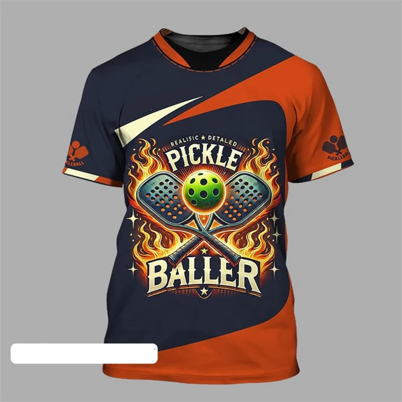 Pickleball T-shirt Team Sports For Men Clothing O Neck Short Sleeve T Shirts Cool Fashion Pattern Design Trend Outdoor Tee Top - Image 5