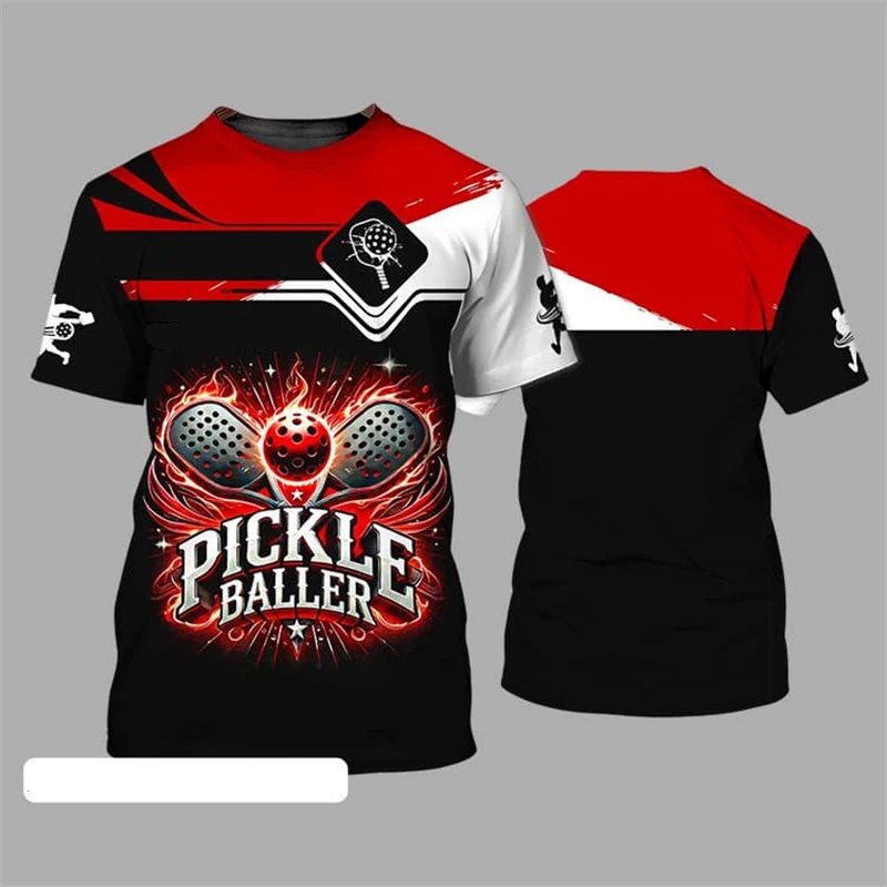 Pickleball T-shirt Team Sports For Men Clothing O Neck Short Sleeve T Shirts Cool Fashion Pattern Design Trend Outdoor Tee Top - Image 4