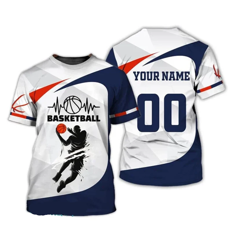 Basketball Sports Lover Custom T-shirt For Men's Clothing Daily Fashion Leisure Crewneck T Shirt Street Harajuku Trend Tee Top - Image 5