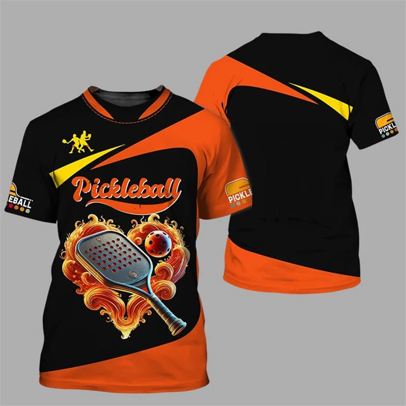Pickleball T-shirt Team Sports For Men Clothing O Neck Short Sleeve T Shirts Cool Fashion Pattern Design Trend Outdoor Tee Top - Image 3